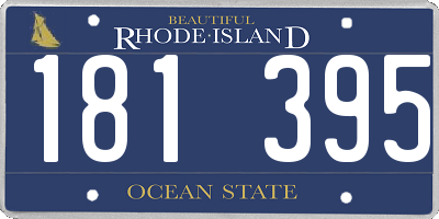 RI license plate 181395