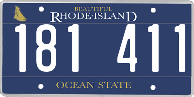 RI license plate 181411