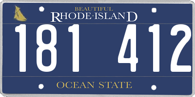 RI license plate 181412