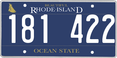 RI license plate 181422