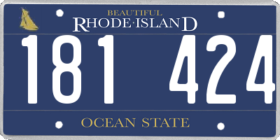 RI license plate 181424