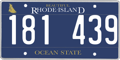 RI license plate 181439