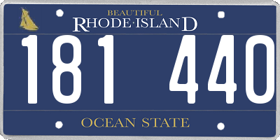 RI license plate 181440