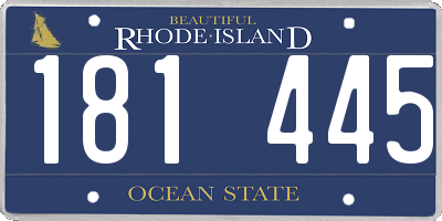 RI license plate 181445