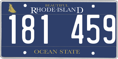 RI license plate 181459