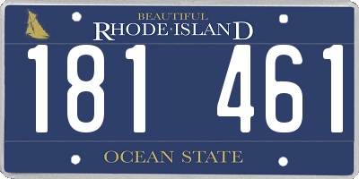 RI license plate 181461