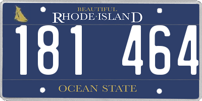 RI license plate 181464