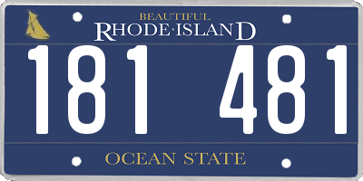 RI license plate 181481
