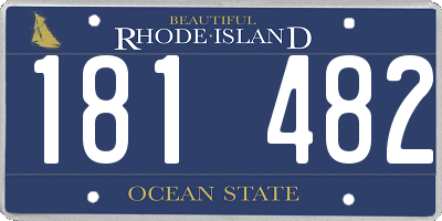 RI license plate 181482