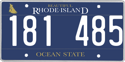 RI license plate 181485