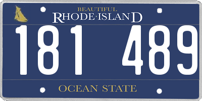 RI license plate 181489