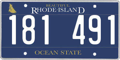 RI license plate 181491