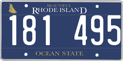 RI license plate 181495