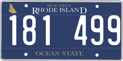 RI license plate 181499