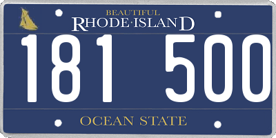 RI license plate 181500