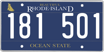RI license plate 181501