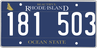 RI license plate 181503
