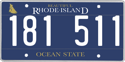 RI license plate 181511
