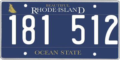 RI license plate 181512