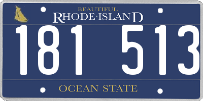RI license plate 181513