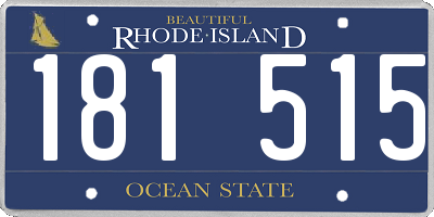 RI license plate 181515