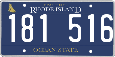 RI license plate 181516