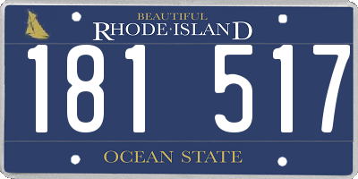 RI license plate 181517