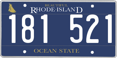RI license plate 181521