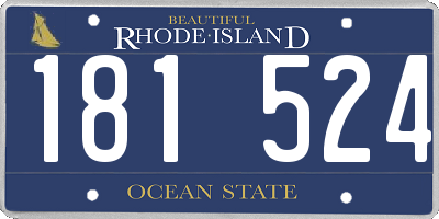 RI license plate 181524