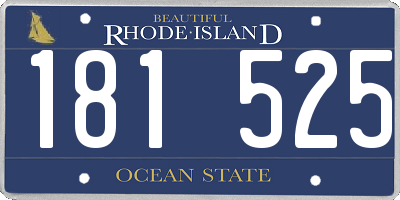 RI license plate 181525