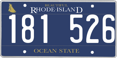 RI license plate 181526