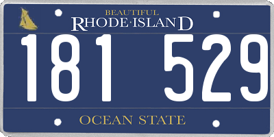 RI license plate 181529