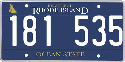 RI license plate 181535