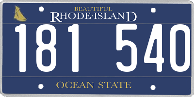 RI license plate 181540