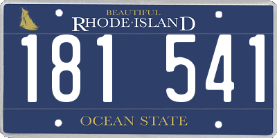 RI license plate 181541