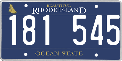 RI license plate 181545