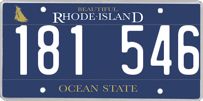 RI license plate 181546