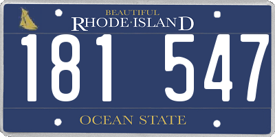 RI license plate 181547