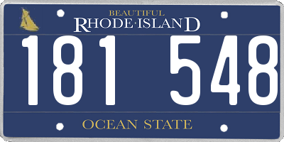 RI license plate 181548