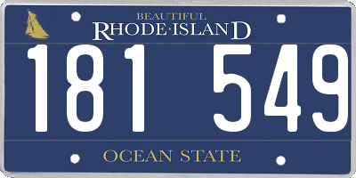RI license plate 181549