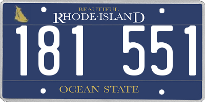 RI license plate 181551