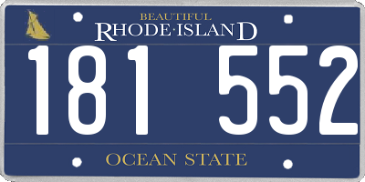 RI license plate 181552