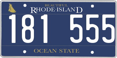 RI license plate 181555