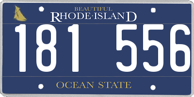 RI license plate 181556