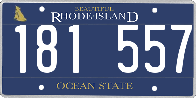 RI license plate 181557