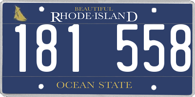 RI license plate 181558