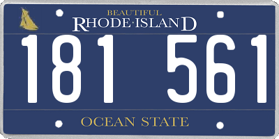 RI license plate 181561