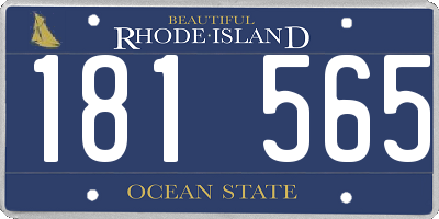 RI license plate 181565