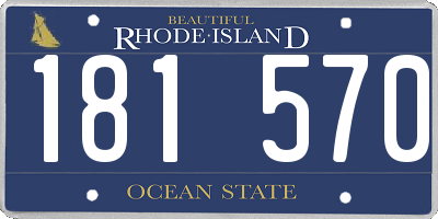 RI license plate 181570