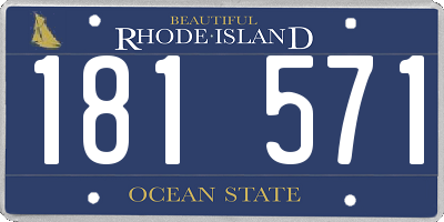 RI license plate 181571